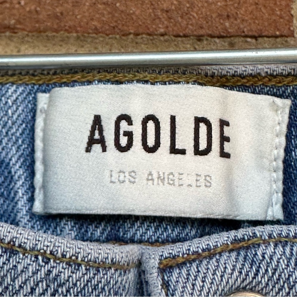 Agolde Toni Light Wash Denim Distressed Jeans Size 24 - Picture 4 of 15